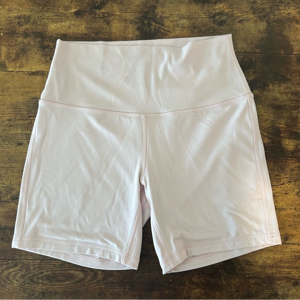 Lululemon Align High-Waisted Light Pink Shorts athletic running gym